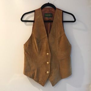 Tan geniune leather vest